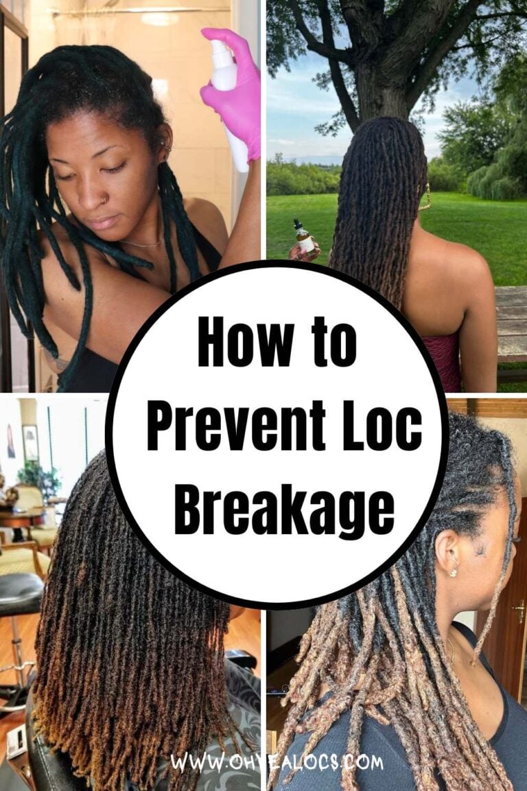 FOUR GRID LOCS IMAGE WITH CENTER TEXT OVERLAY How to Prevent Loc Breakage