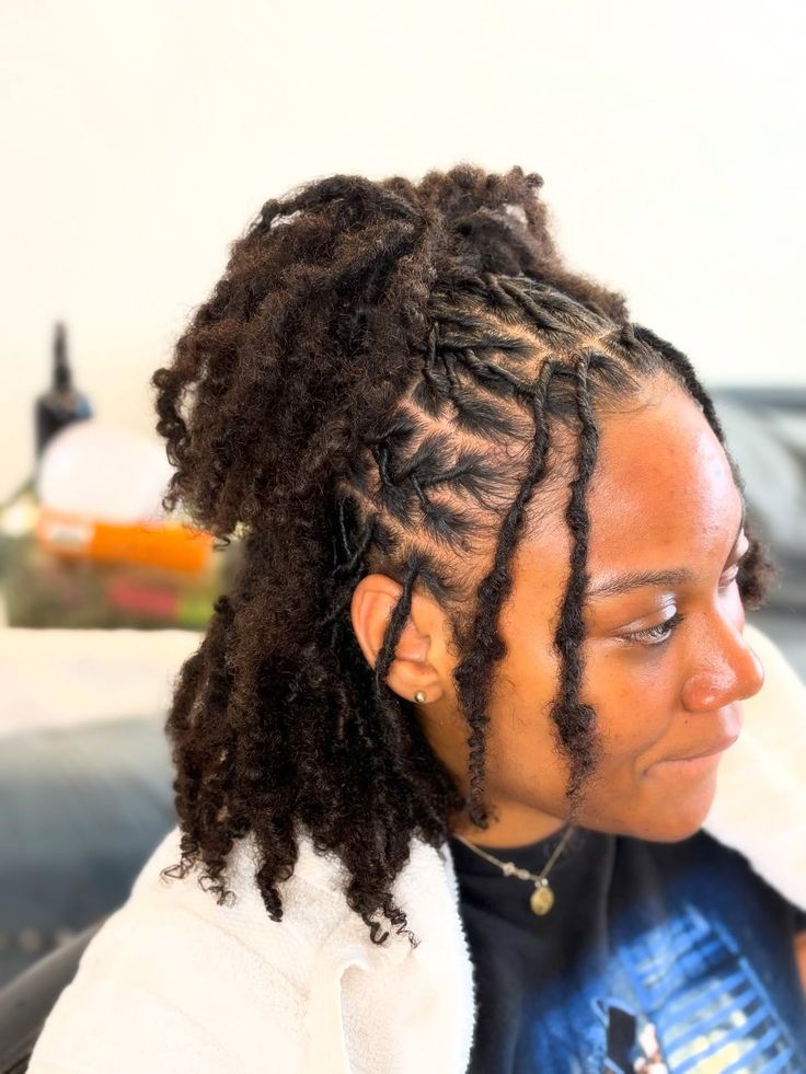 Half-Up Half-Down Birthday Locs