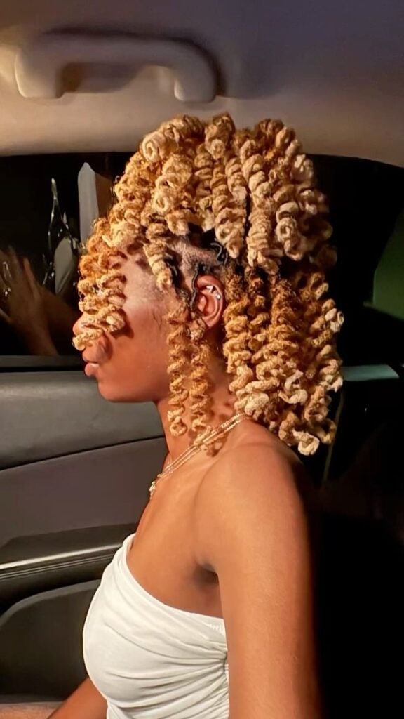 Half-Up, Half-Down Curled Locs