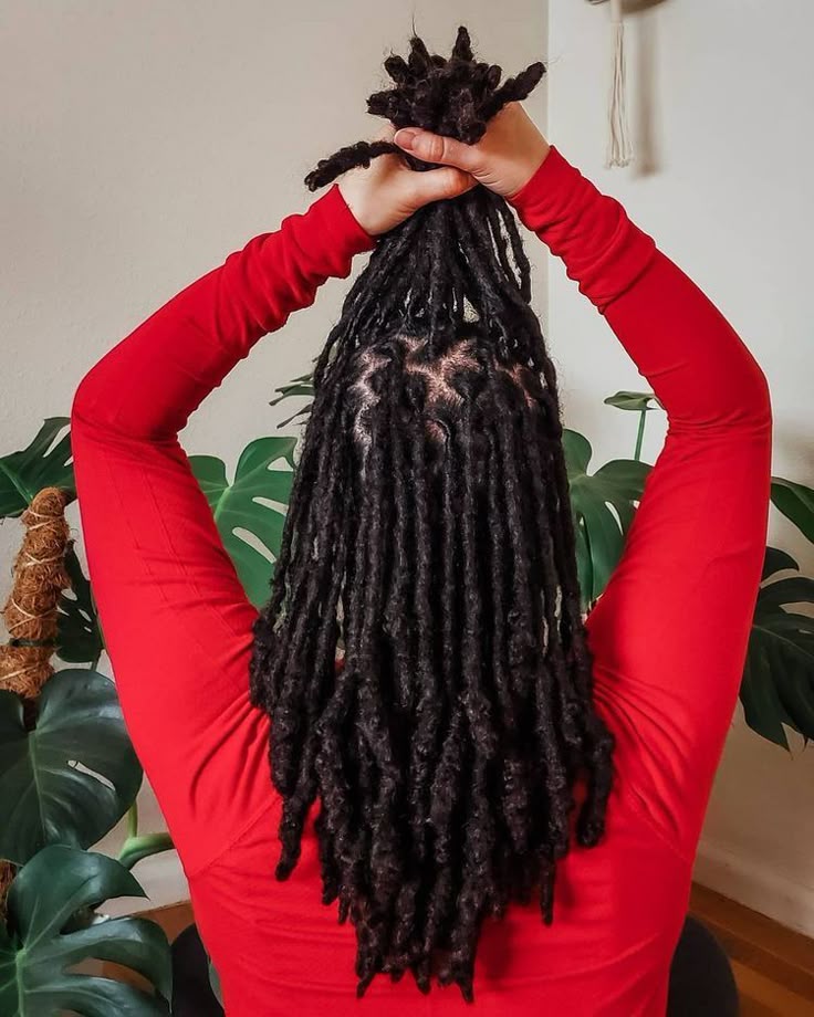 Half up, half down locs