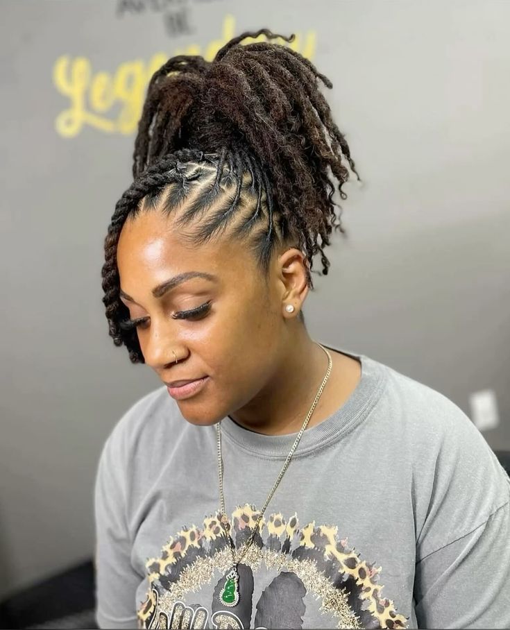 High Ponytail With Wrapped Base