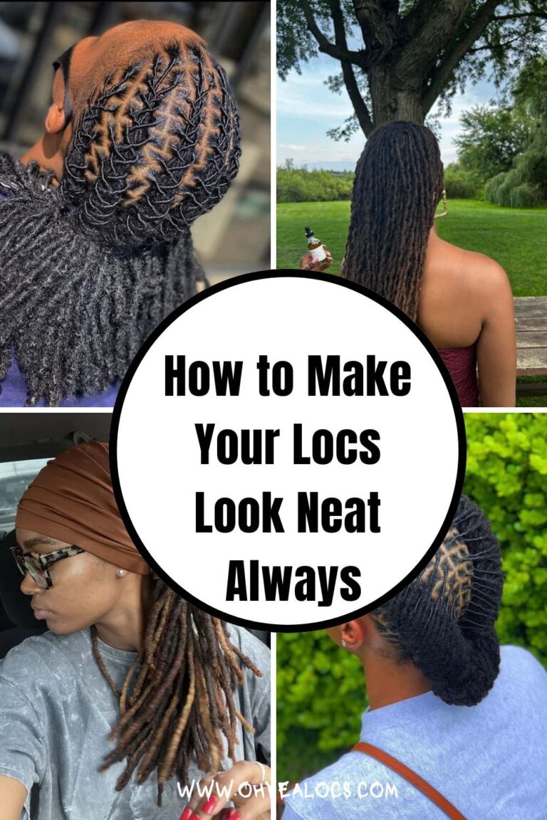FOUR GRID LOCS IMAGE WITH TEXT OVERLAY How to Make Your Locs Look Neat Always