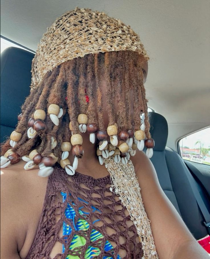  Island-Inspired Locs with Shell Accessories