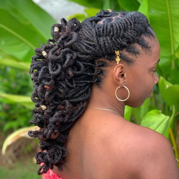 Half-Up Half-Down Loc Style