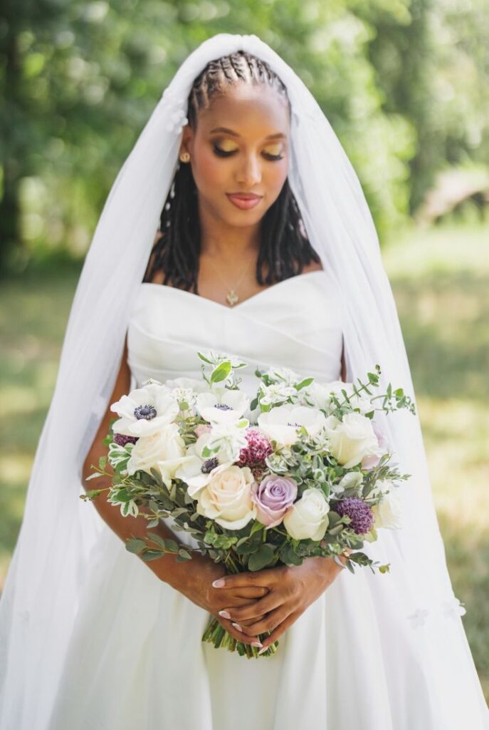 Loose Locs With a Cathedral Veil