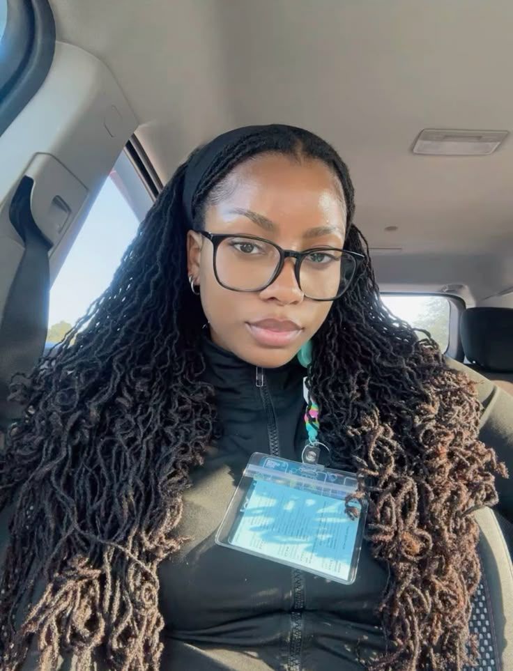 Middle-Parted Flowing Locs