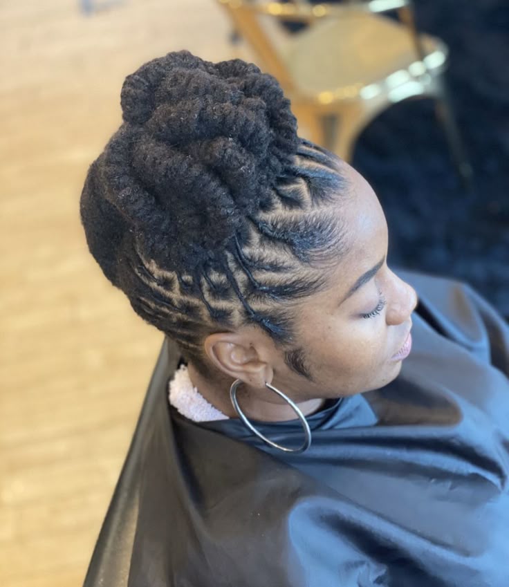 Sculpted Loc Updo