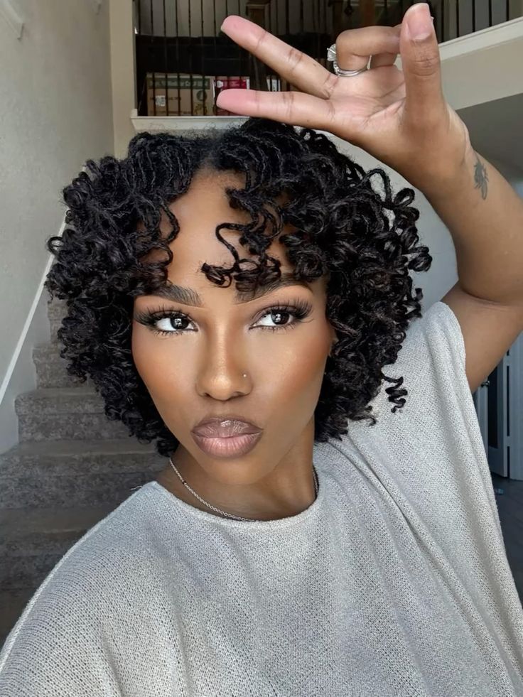 Short Curly Bridal Locs