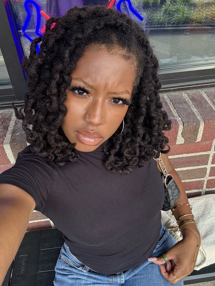 Shoulder-Length Curly Locs
