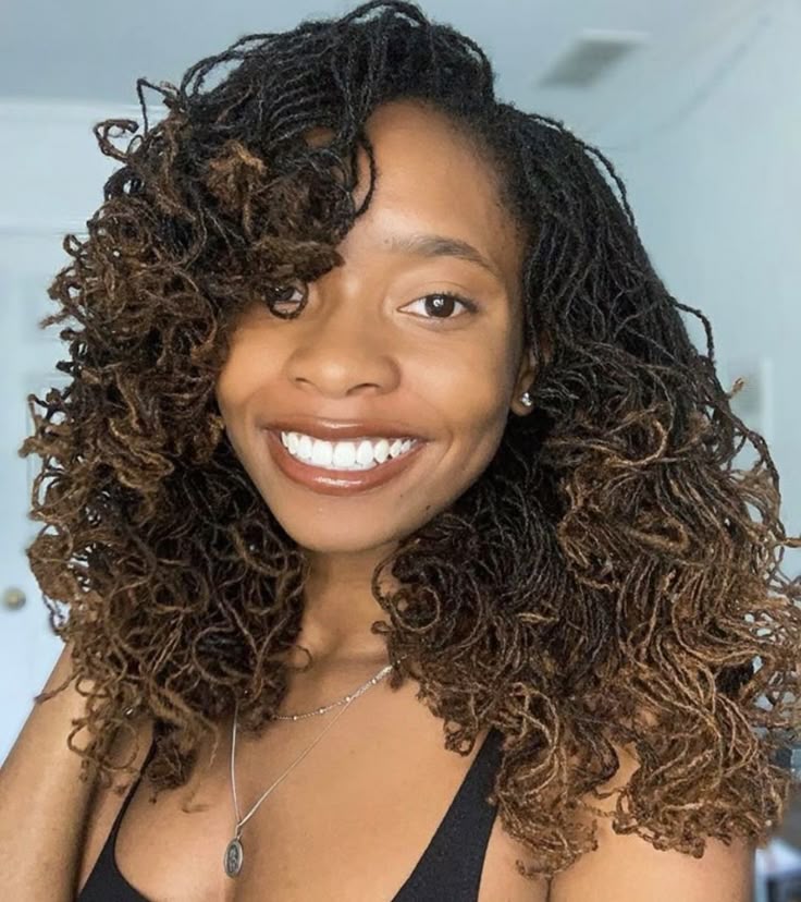 Side-Part Glam Locs