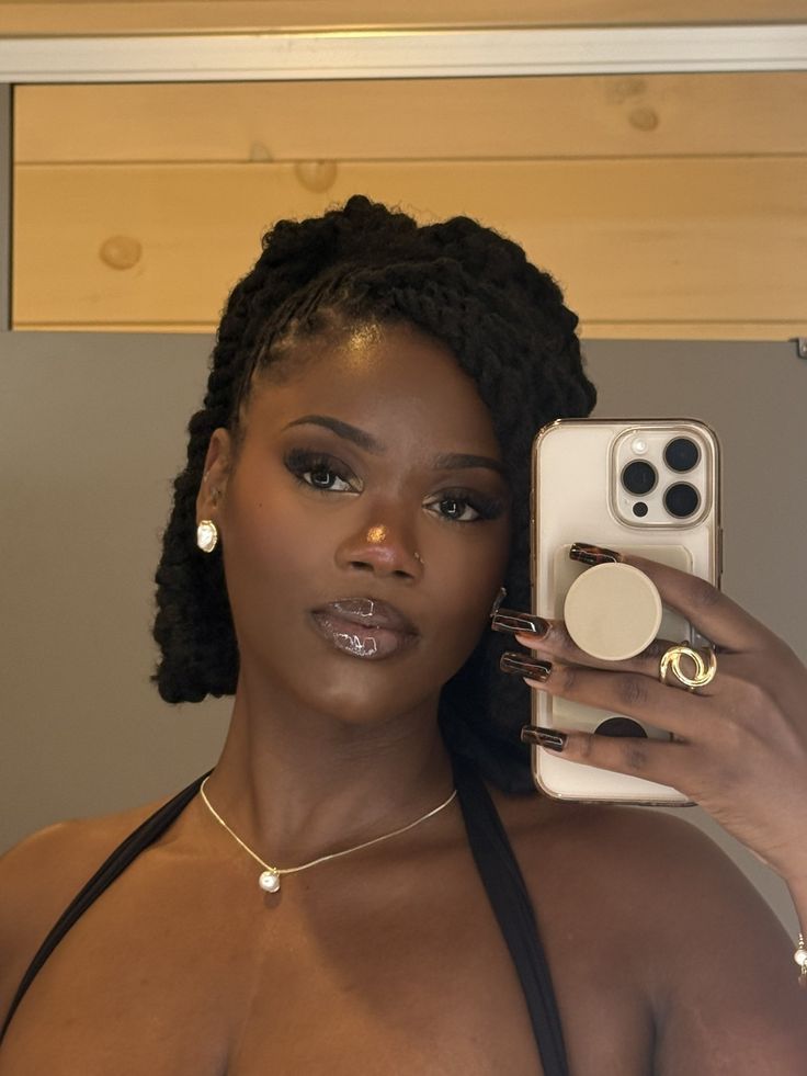 Side-Part Glam Locs