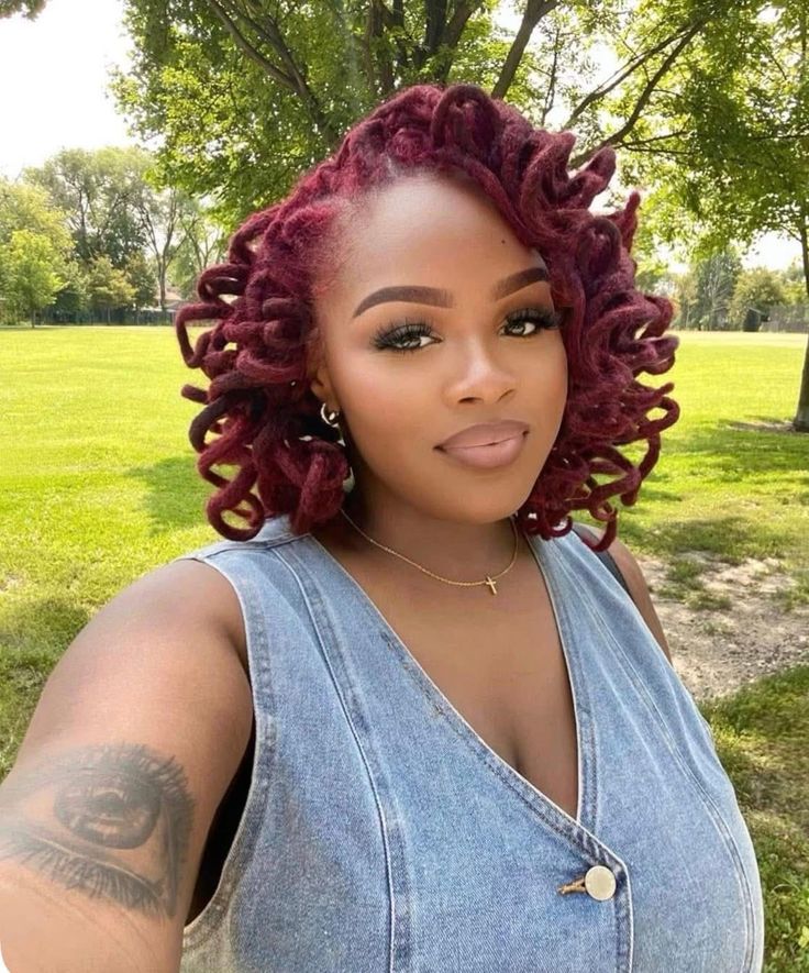 Side-Part Glam Locs