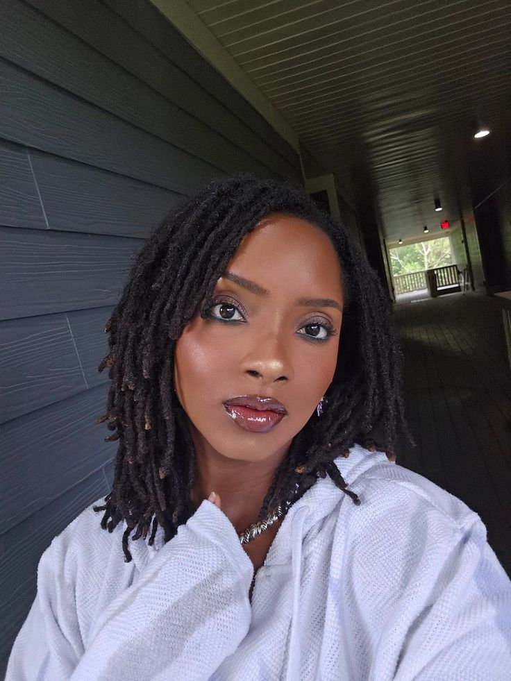 Sleek Middle-Part Locs