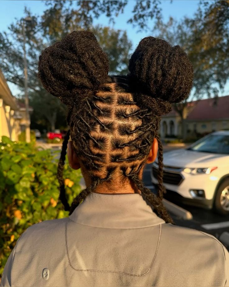 Space Buns with Locs