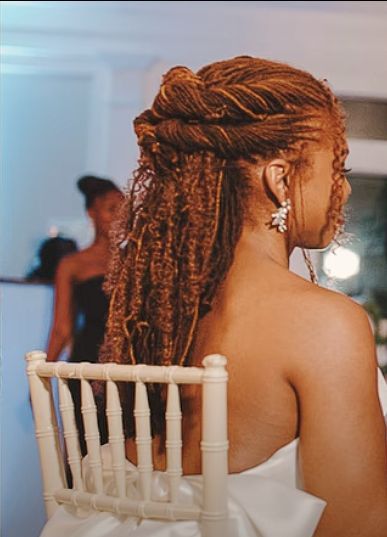 Twisted Half-Up Bridal Locs