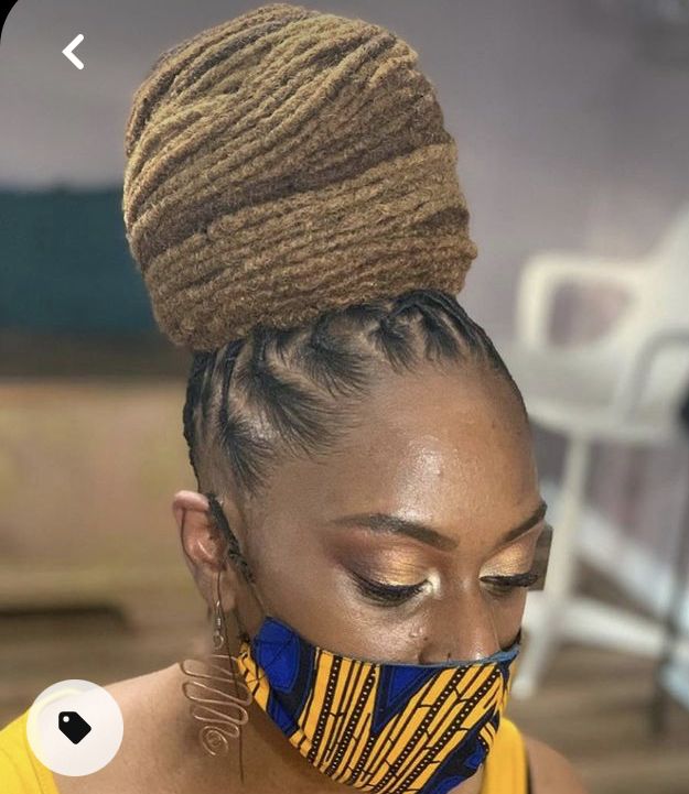 Wrapped Loc Bun
