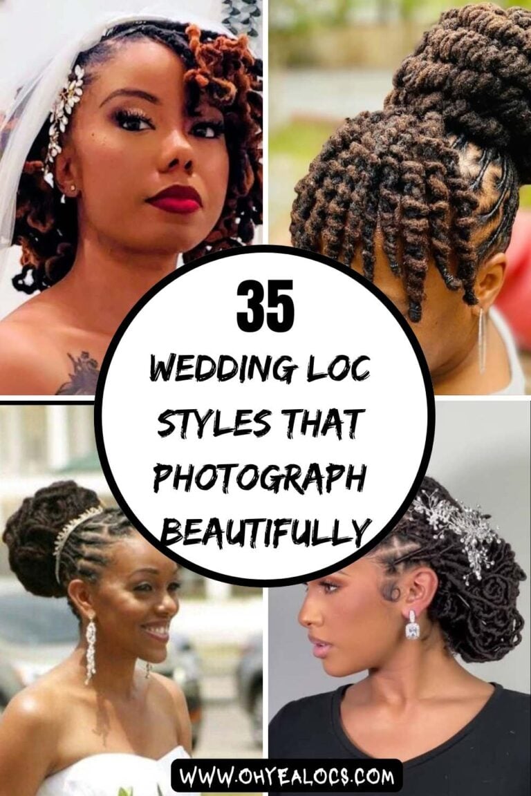 four grid locs image and text overlay 35 Wedding Loc Styles That Photograph Beautifully