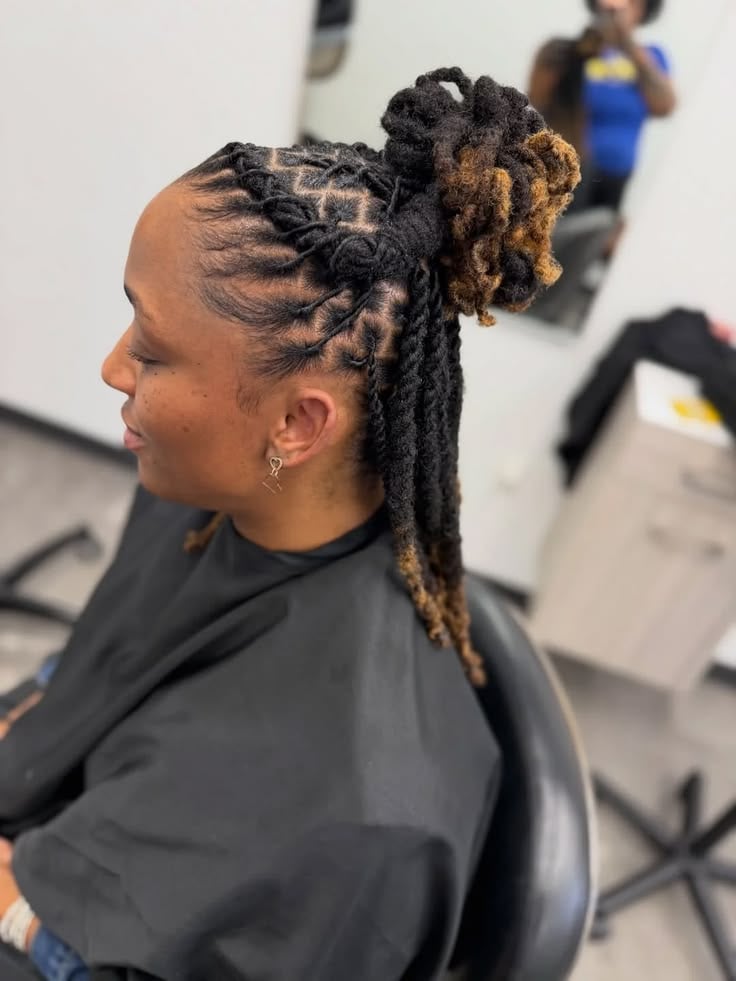 Braided Loc Updo