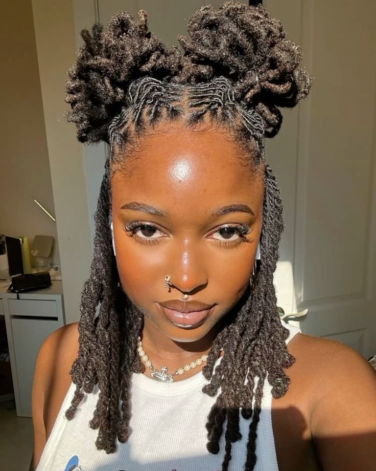  Double Twist Half-Up Style