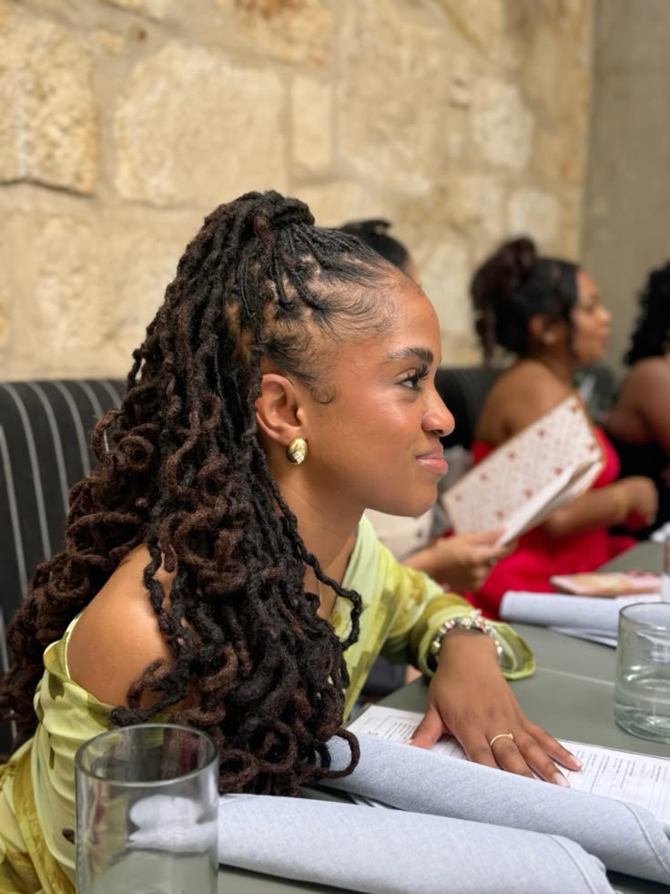 Half-Up Half-Down Curly Locs