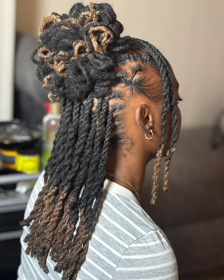 Half-Up Half-Down Loc Style