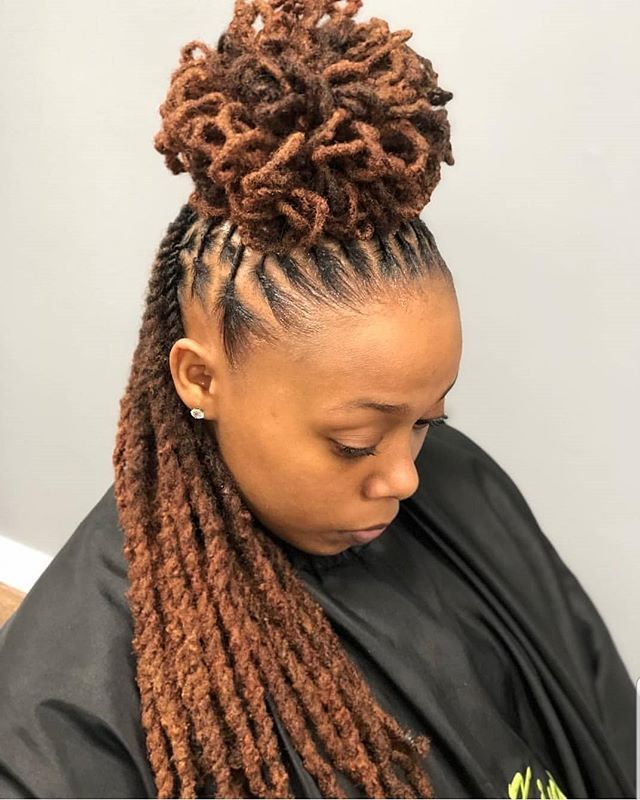 Half-Up Loc Bun