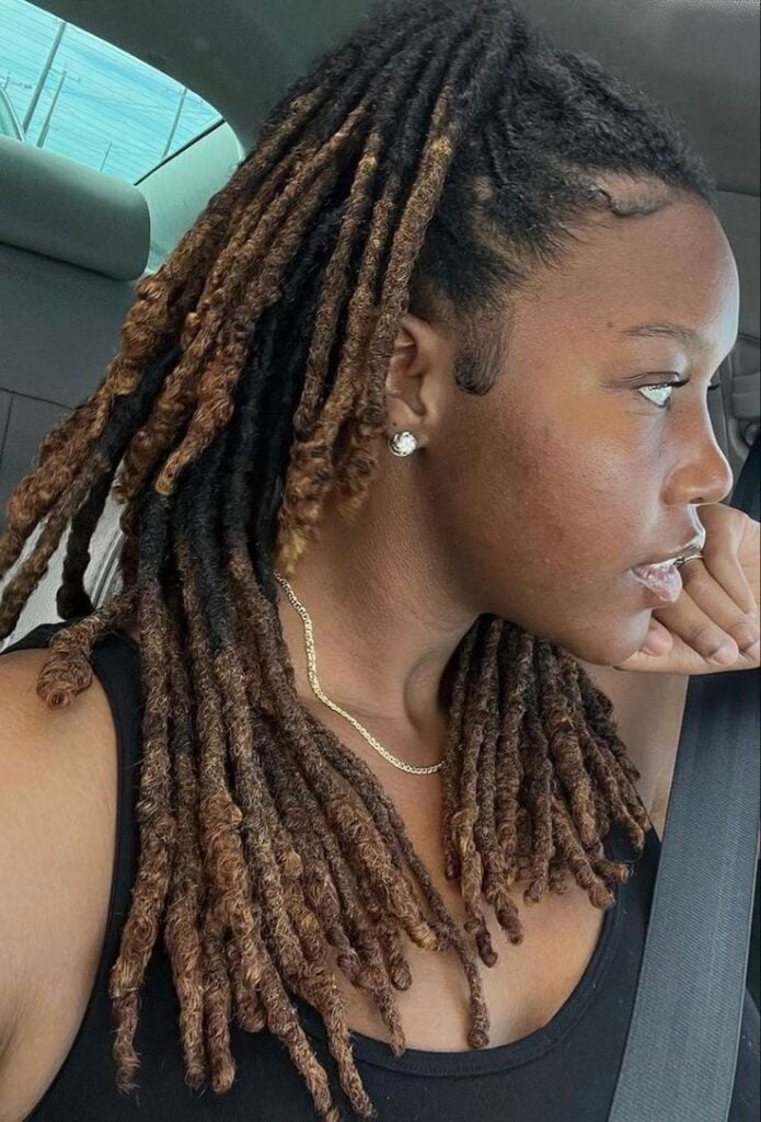 Half-Up Loc Bun