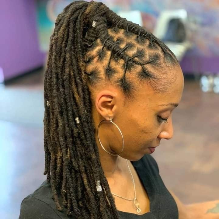 Half-Up Loc Ponytail