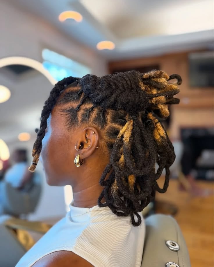 Half-Up Loc Style