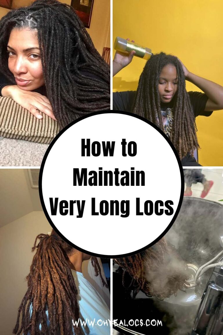 four grid locs image and text overlay How to Maintain Very Long Locs