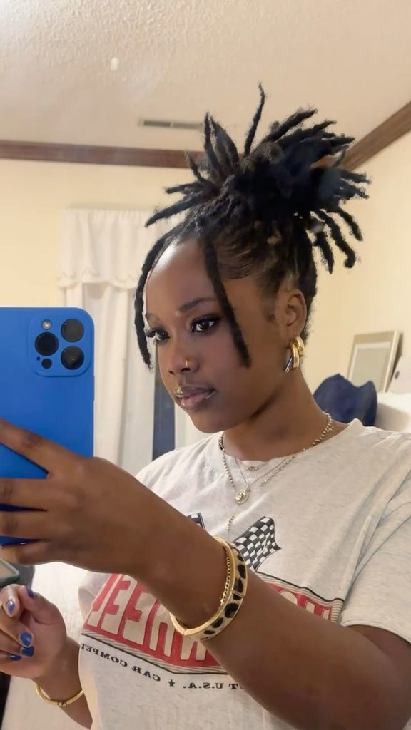 Loc Ponytail With Face-Framing Locs