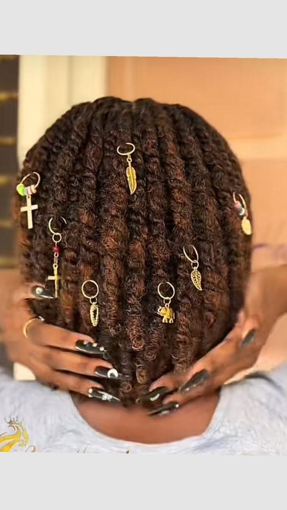 Locs With Decorative Hair Jewelry