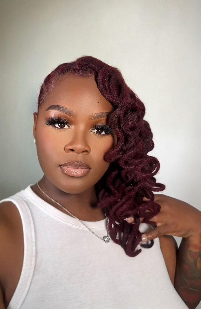 Locs With Soft Side Curls