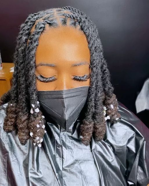 Locs With a Clean Middle Part