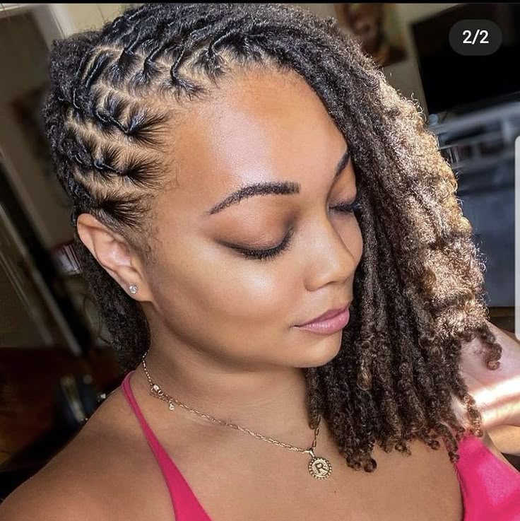 Locs With a Deep Side Part