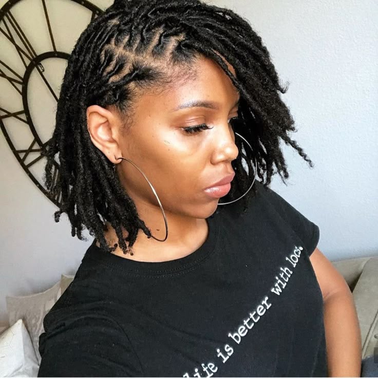 Locs With a Deep Side Part