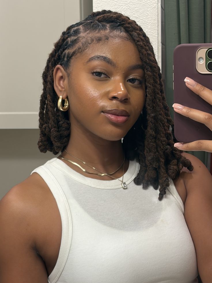 Locs With a Simple Front Braid