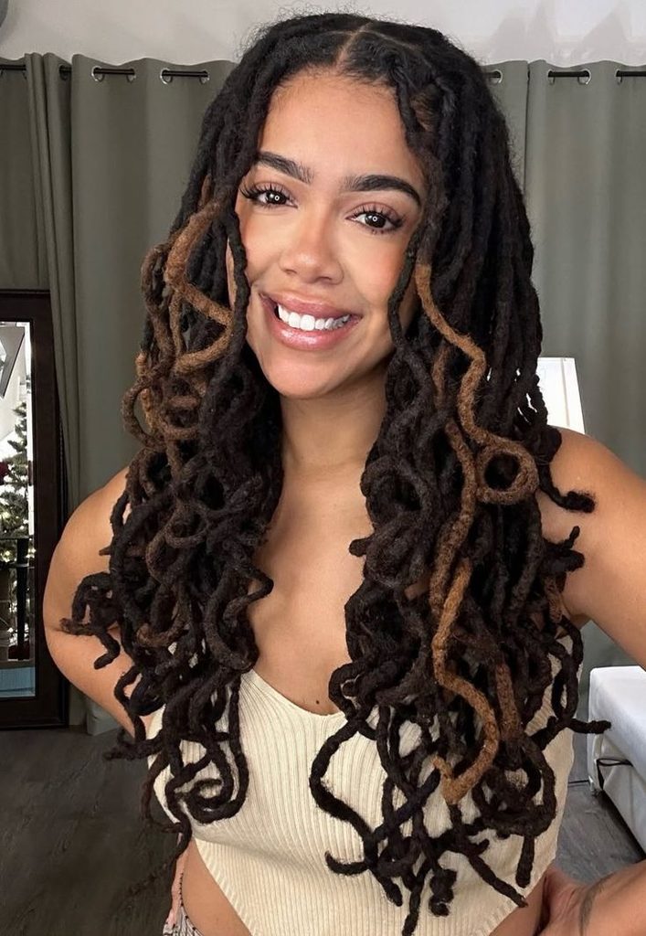 Long Locs With Loose Waves