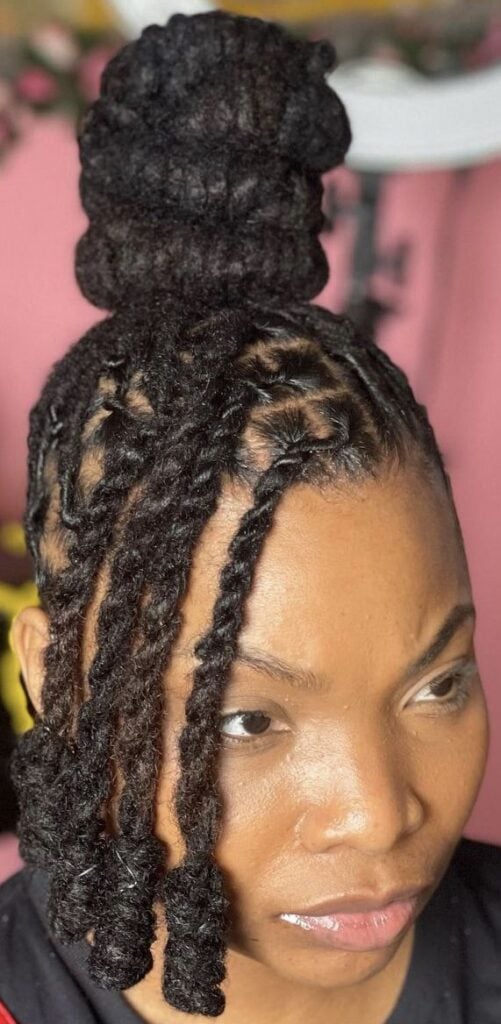 Loose Loc Top Knot