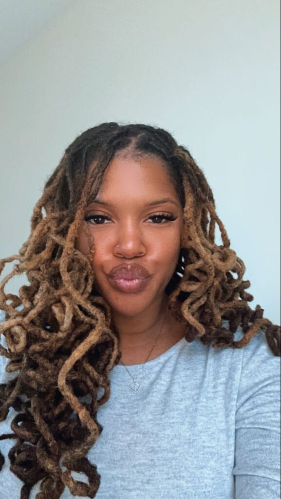 Glamorous Locs with Loose Curls