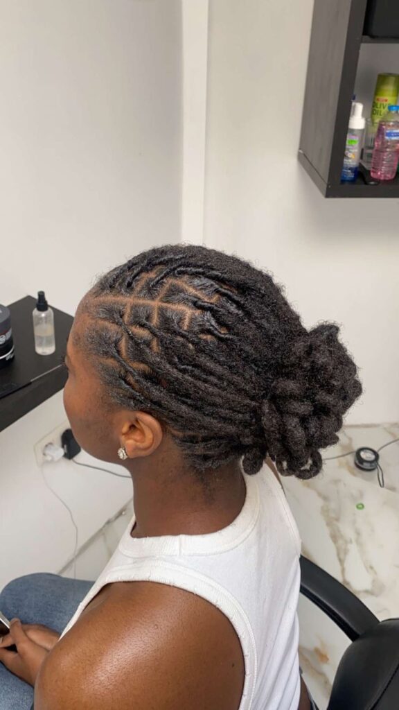 Low Elegant Loc Bun