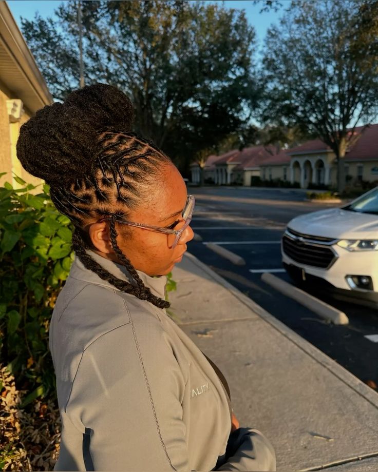 Low Elegant Loc Bun