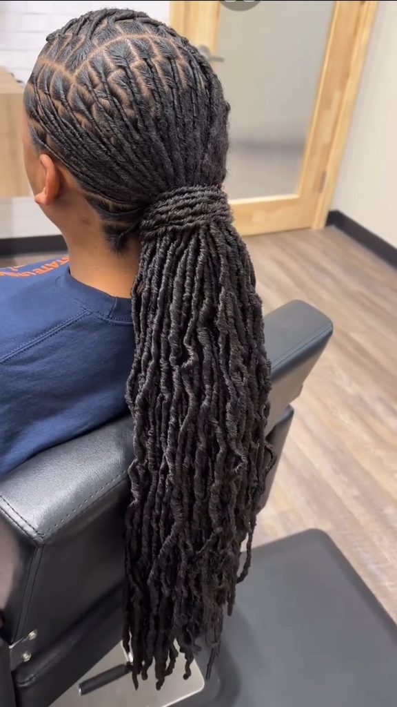 Low Ponytail With Soft Face-Framing Locs