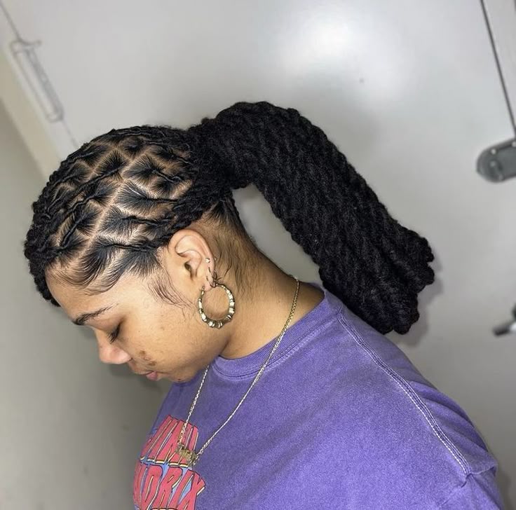 Low Tension Loc Updo
