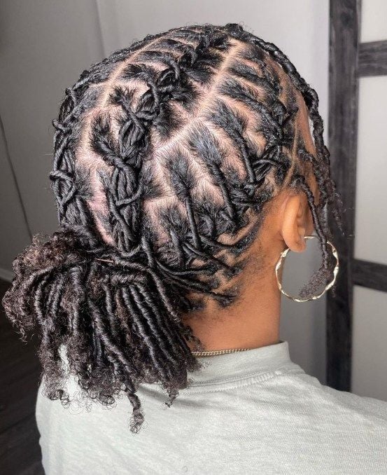Low Twisted Loc Style