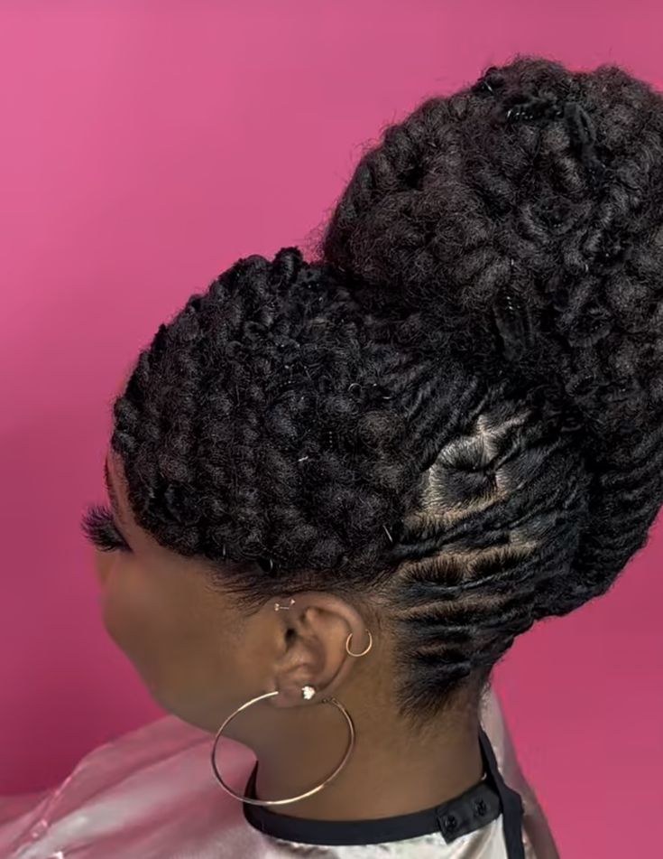 Sculpted Loc Updo