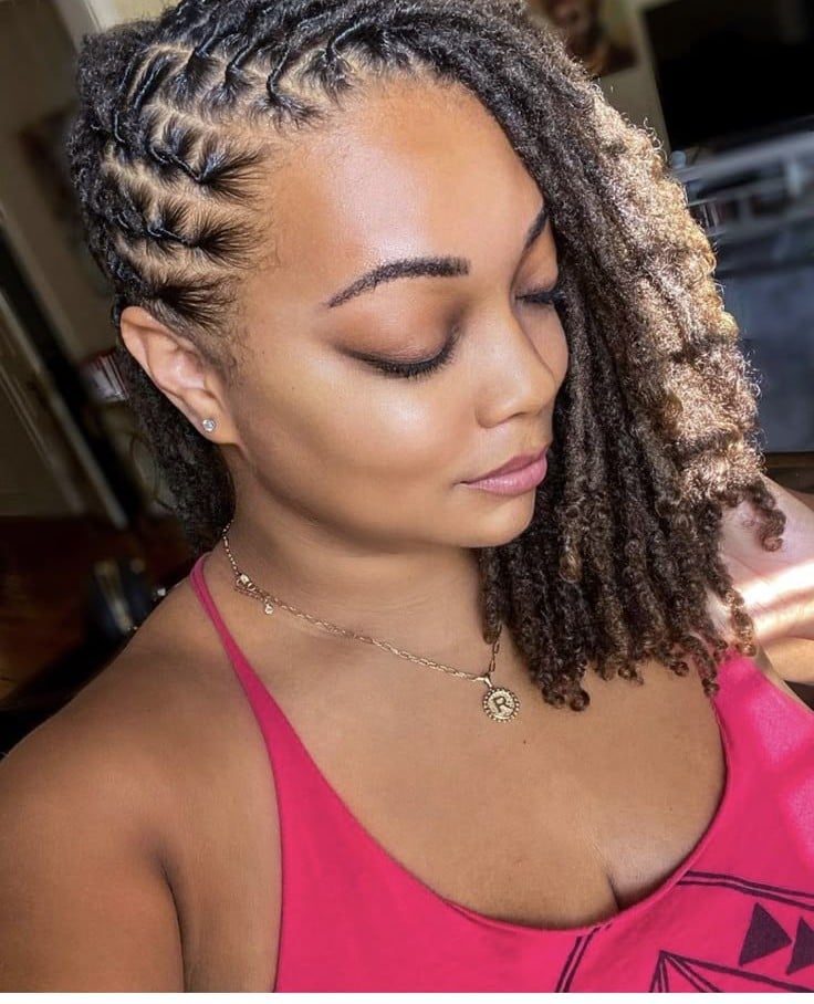 Side-Swept Locs