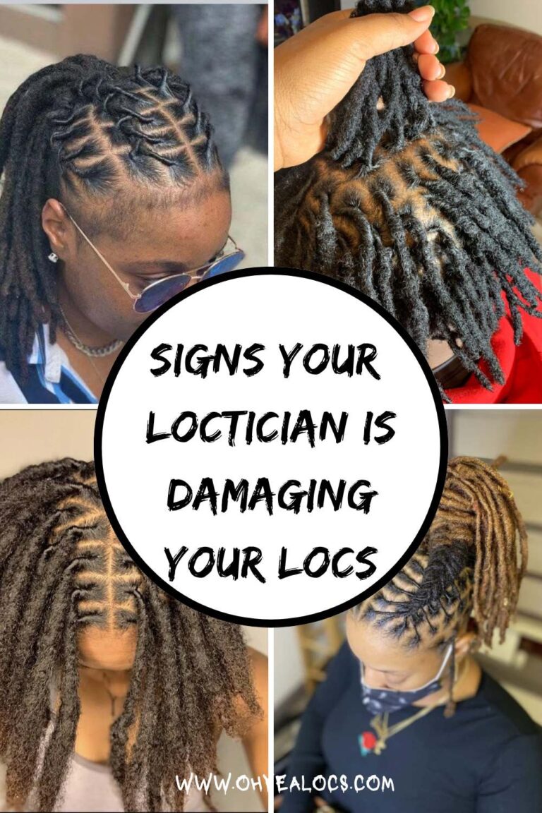 FOUR GRID LOCS IMAGE AND TEXT OVERLAY Signs Your Loctician Is Damaging Your Locs