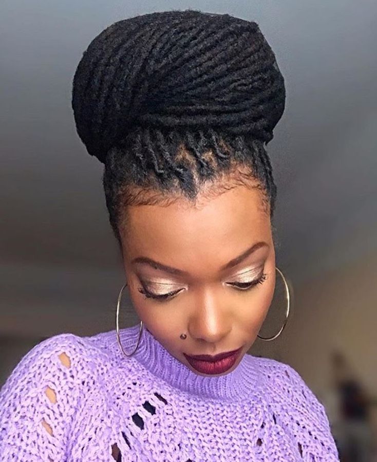 Sleek High Loc Bun