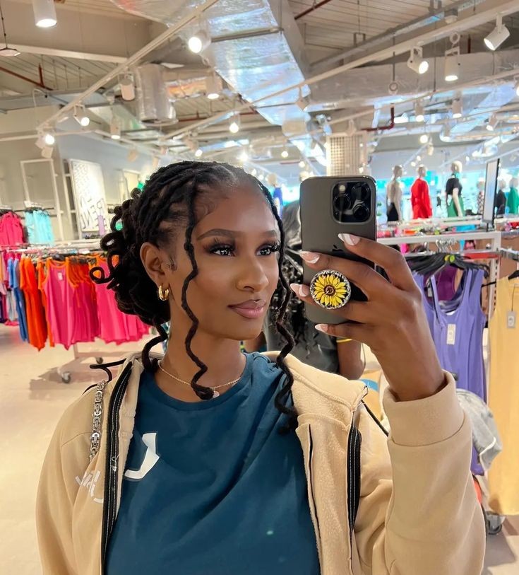 Soft Loc Updo with Face-Framing Pieces